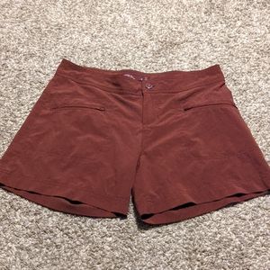 Prana Lena hiking/climbing shorts, Raisin Sz 6